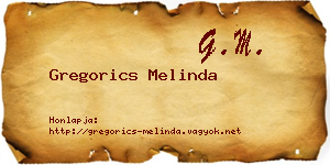 Gregorics Melinda névjegykártya