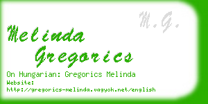 melinda gregorics business card